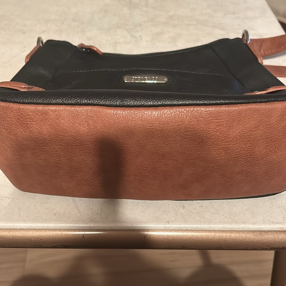 Stone & Co. Black and Brown Shoulder Bag with Slouchy Design - Picture 3 of 4